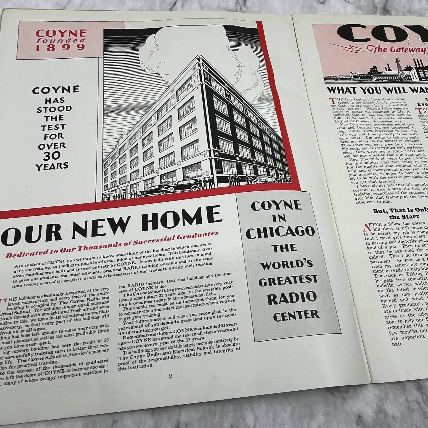 1933 Coyne Electrical School Chicago Radio Division Recruiting Magazine TK2-SM4