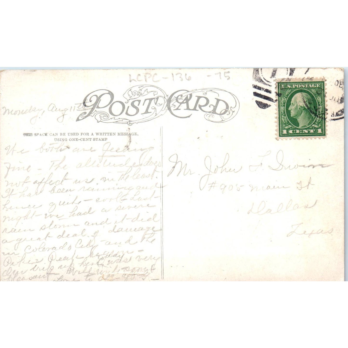 Early Days in Cripple Creek c1910 Colorado Original Postcard TK1-29