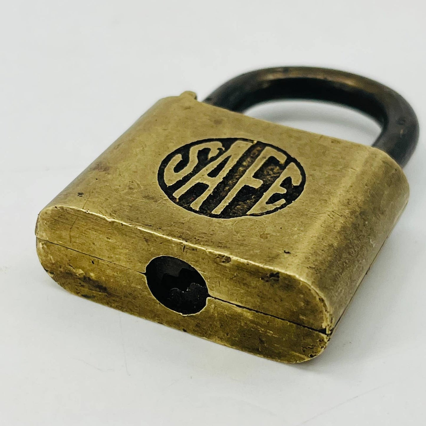 Vintage SAFE Brass Lock Padlock No Key SA8