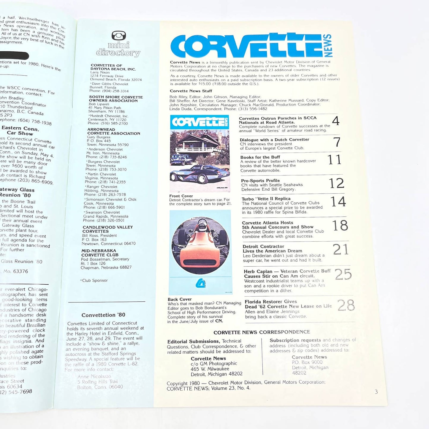 1980 April/May Corvette News Magazine Dialogue with a Dutch Corvetter TG1