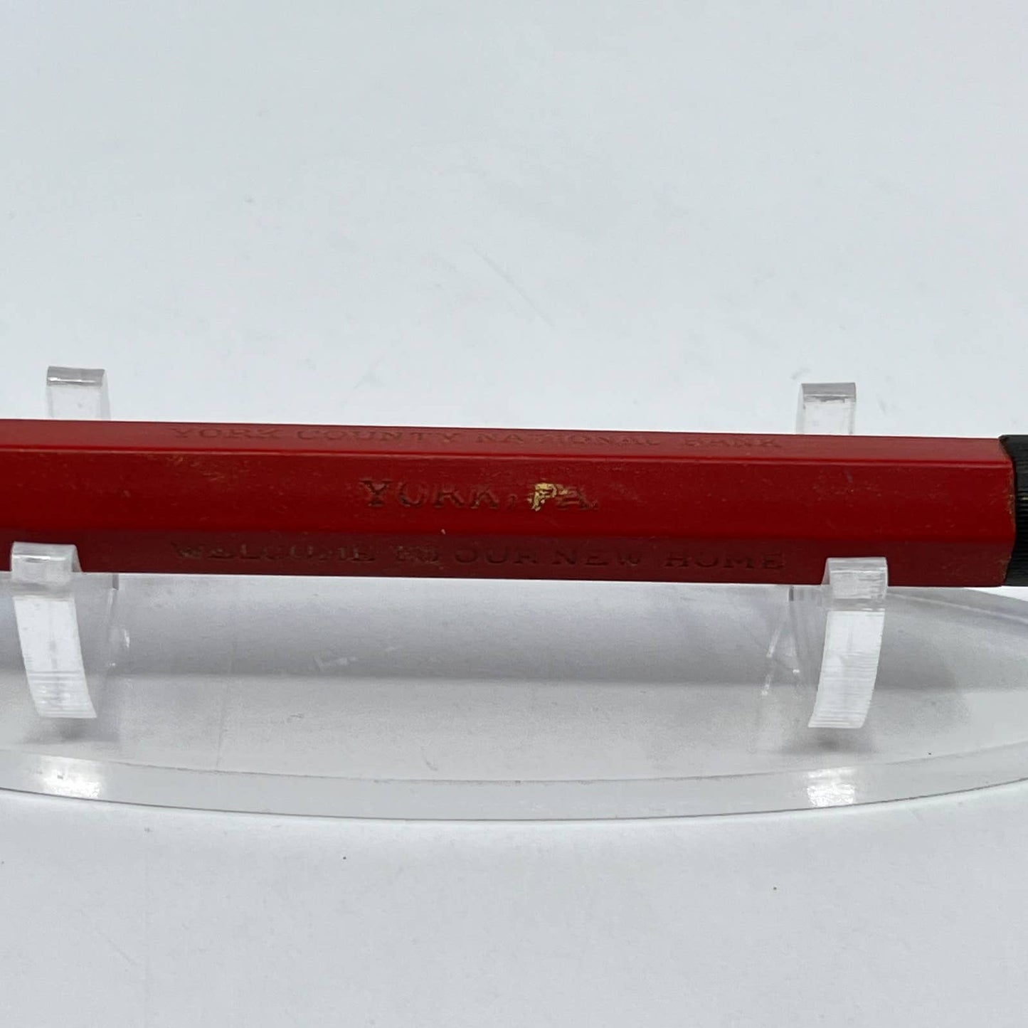 Vintage Mechanical Pencil York County National Bank York PA Red SD7