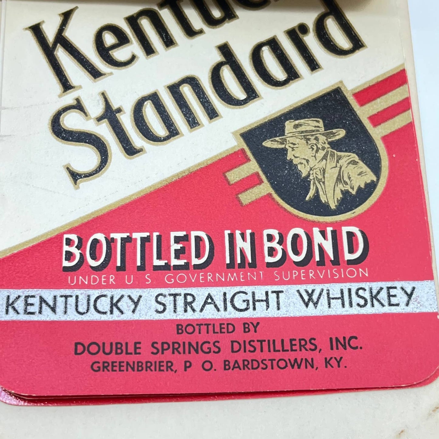 Kentucky Standard Bourbon Whiskey Label Set of 8 Double Springs Greenbrier KY