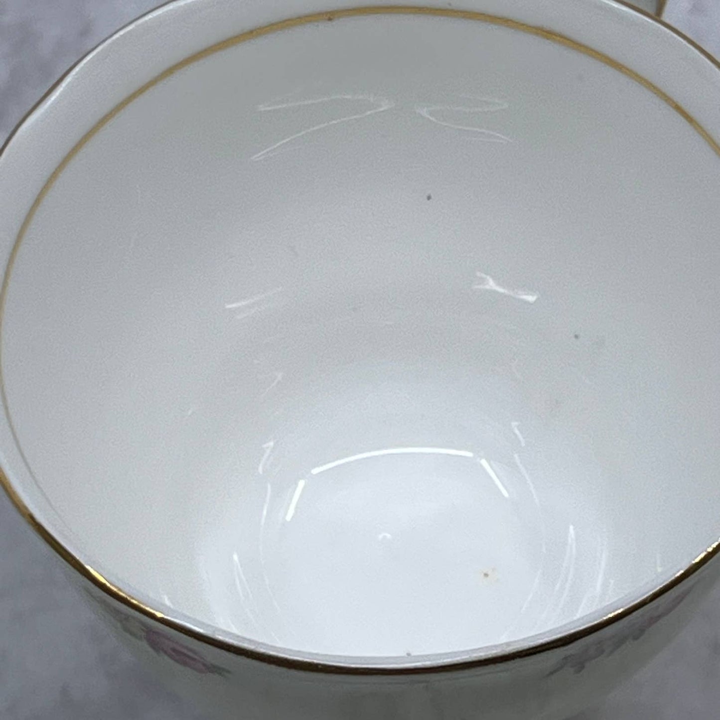 COLCLOUGH Bone China Cup and Saucer England Yellow Gold Trim, Pattern Roses TD1