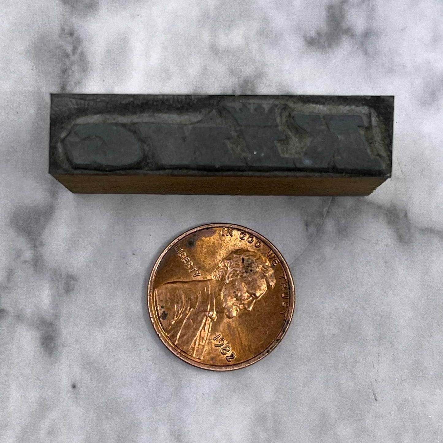 Vintage Printing Letterpress Printers Block Plate KING Logo TJ512
