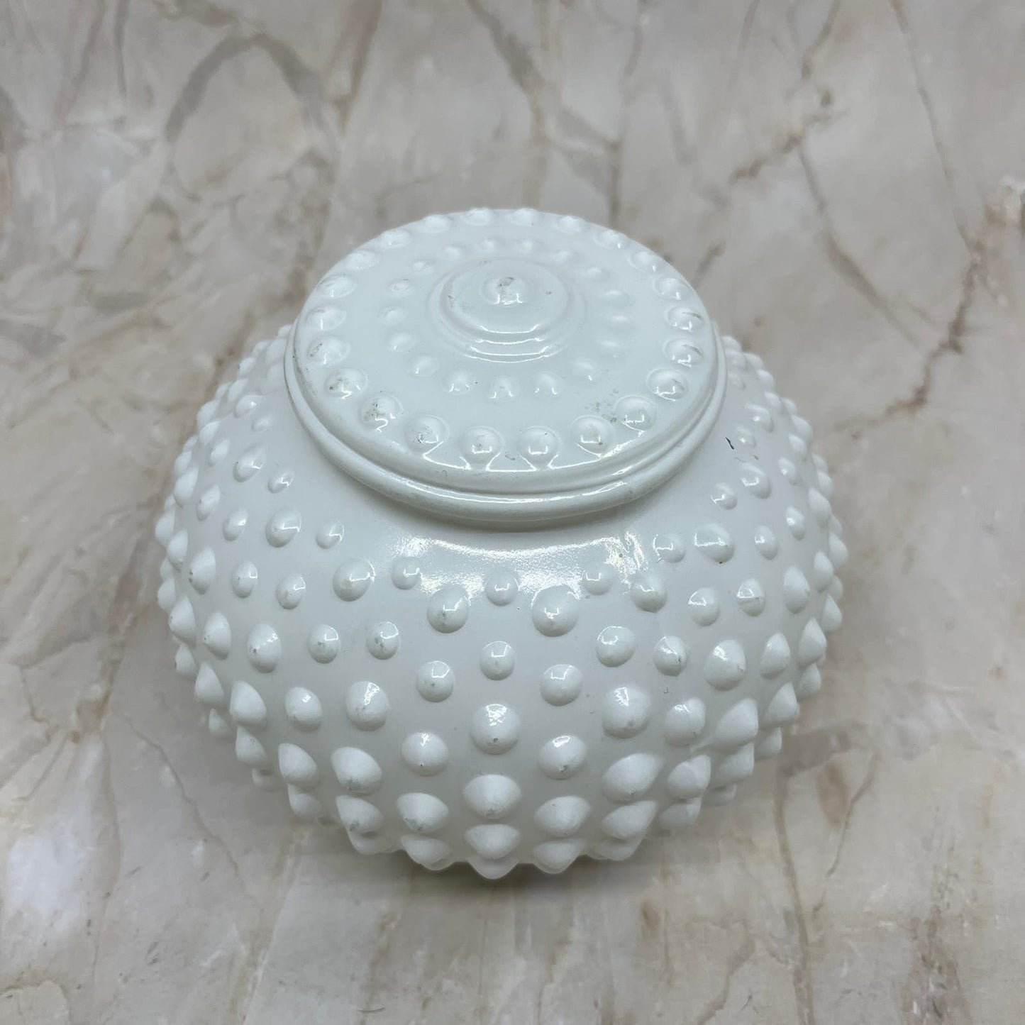 Milk Glass White Hobnail Light Shade Globe Ceiling Wall Mount 5” TE5