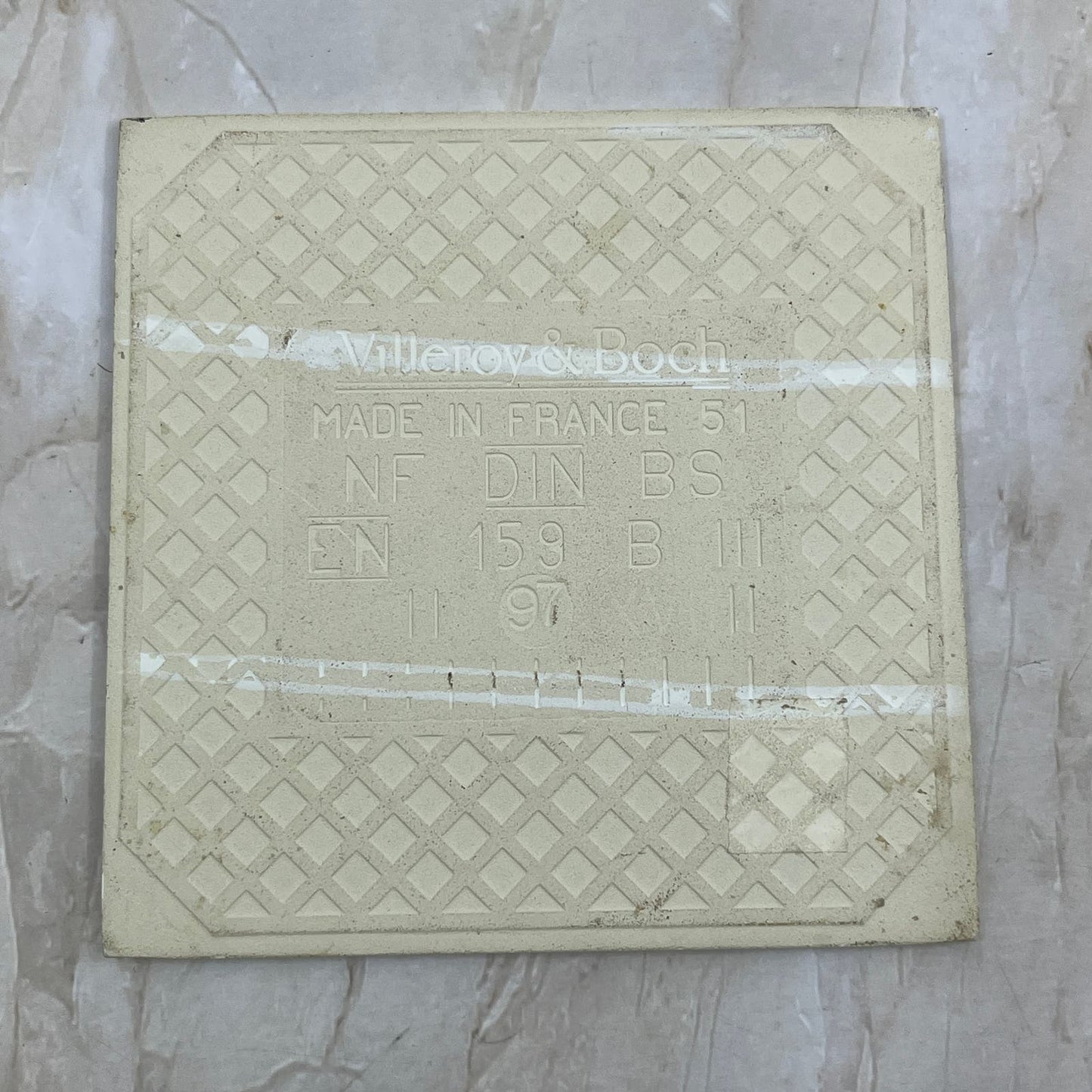 Villeroy And Boch 4" Tile Trivet Dutch Scene Windmills Made in France TE5-2