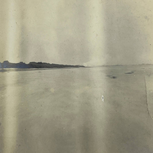 1903 Original Sepia Photograph Mississippi River View New Orleans  Louisiana AC7