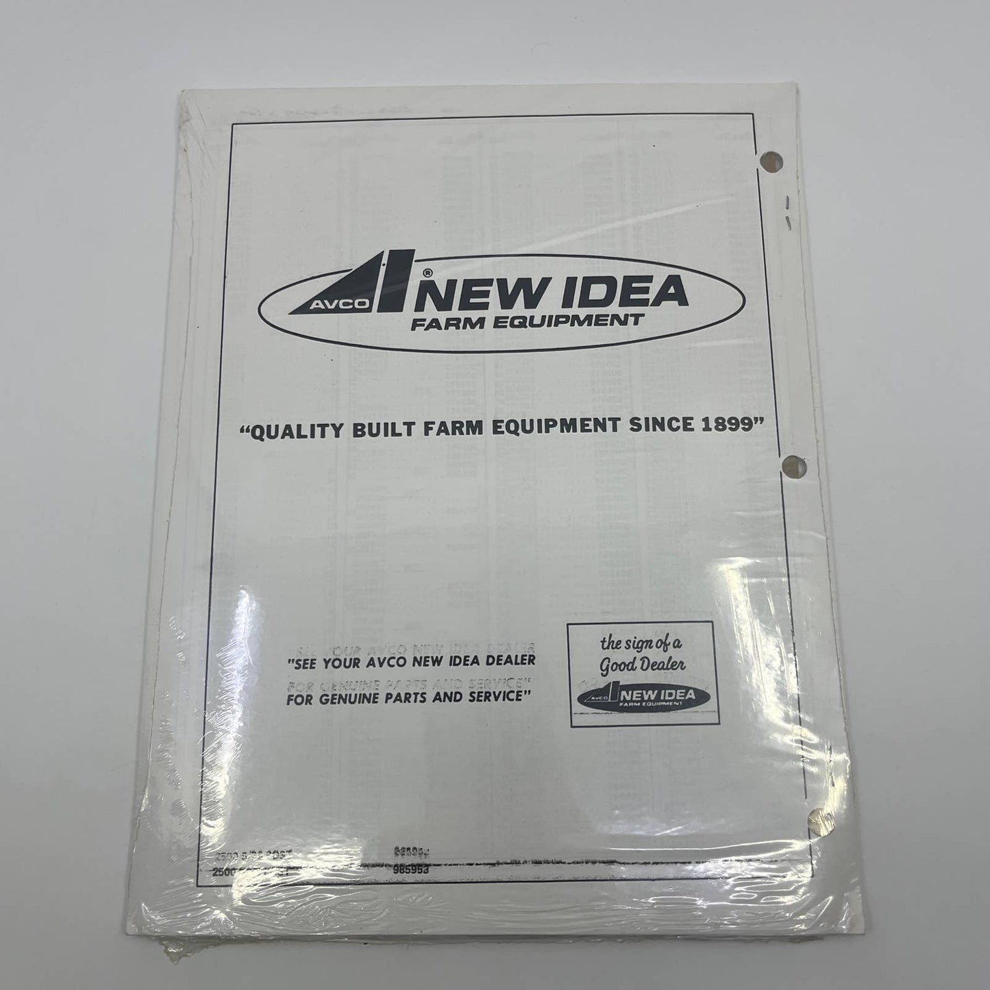 Original 1976 New Idea Operator Manual S-318 Liquid Manure Spreaders SEALED TB9