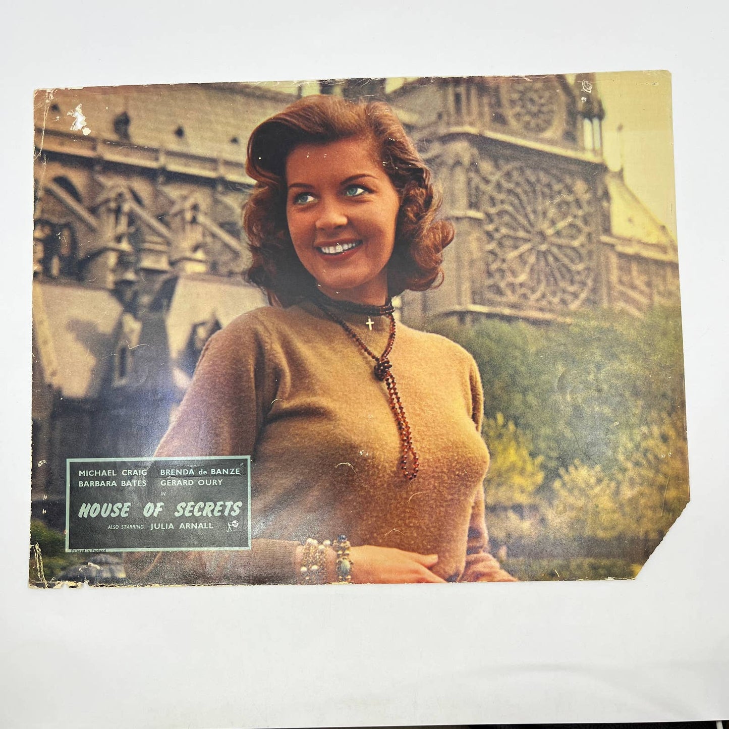 House of Secrets Lobby Card smiling Brenda de Banzie England UK Lobby Card FL4