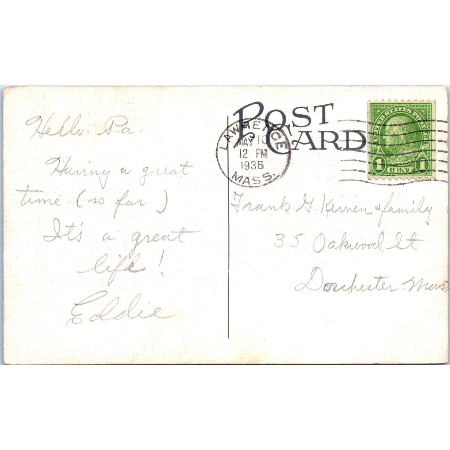 Main Gate Fort Devens MA 1936 Original Postcard TJ9-P2