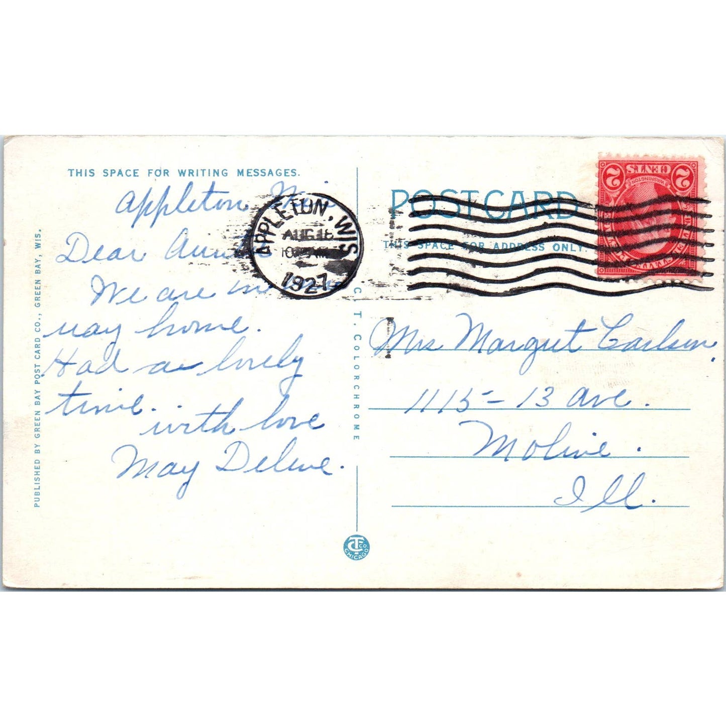 East High School Green Bay 1927 Wisconsin Original Postcard TJ9-P3