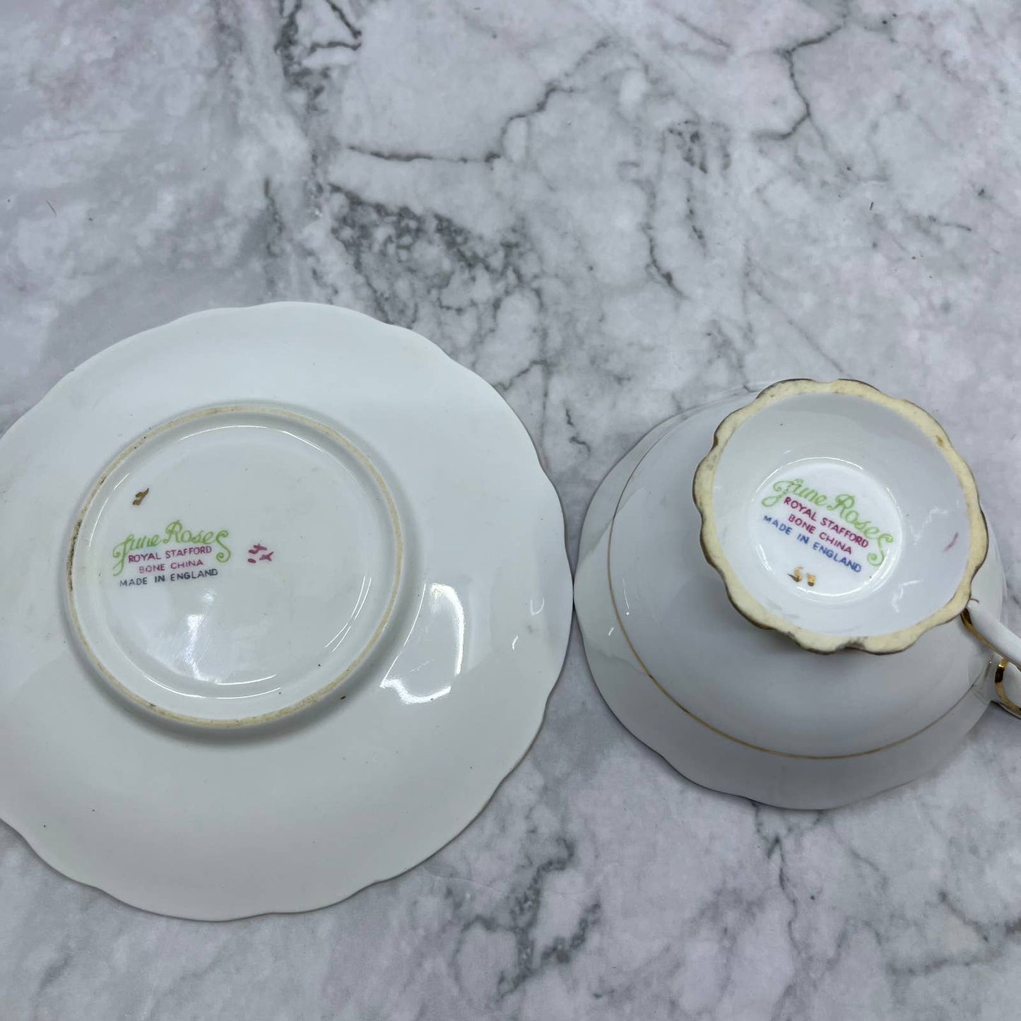 Royal Stafford June Roses Bone China Tea Cup and Saucer Set TA1