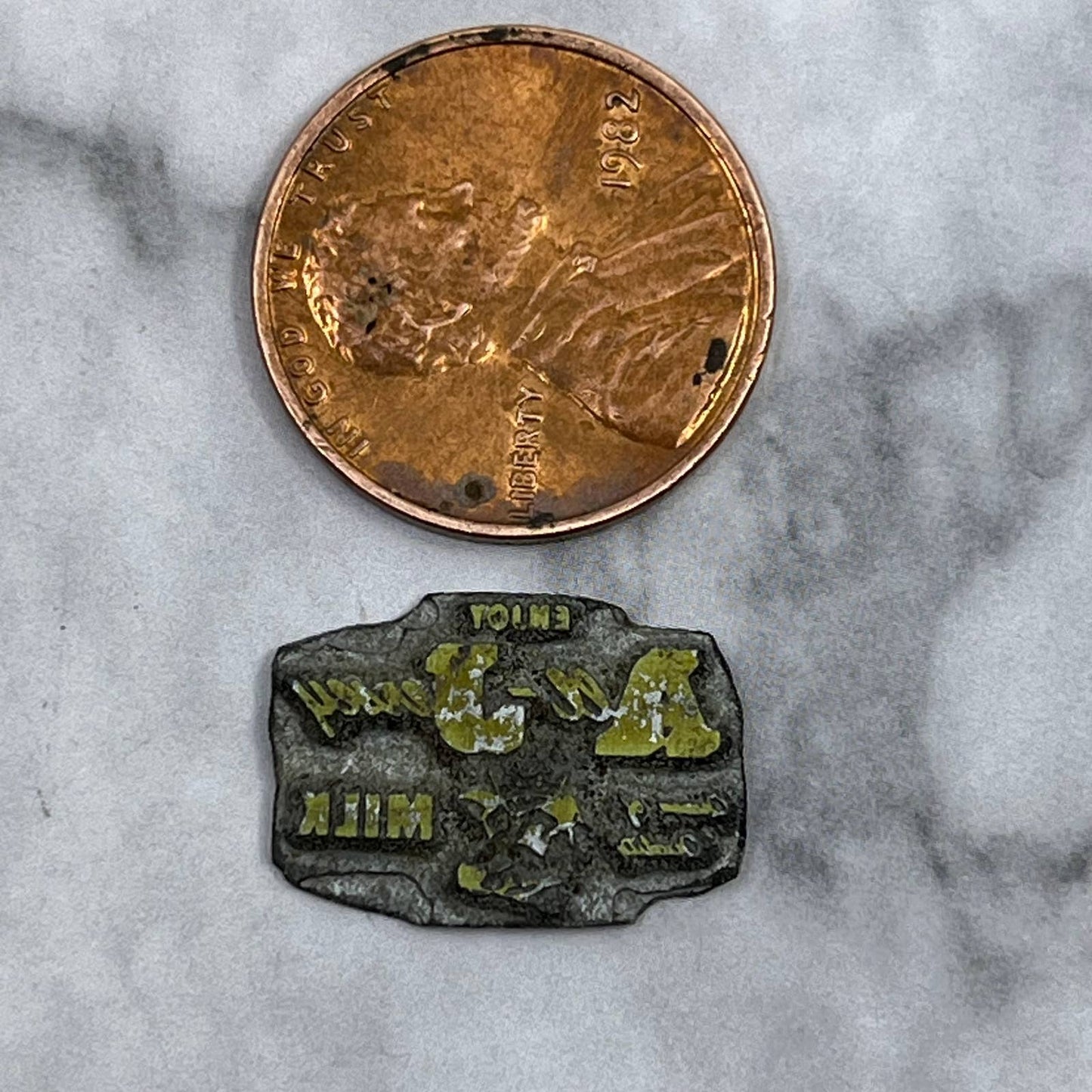 Vintage Printing Letterpress Printers Block Plate Enjoy All-Jersey Milk SE820