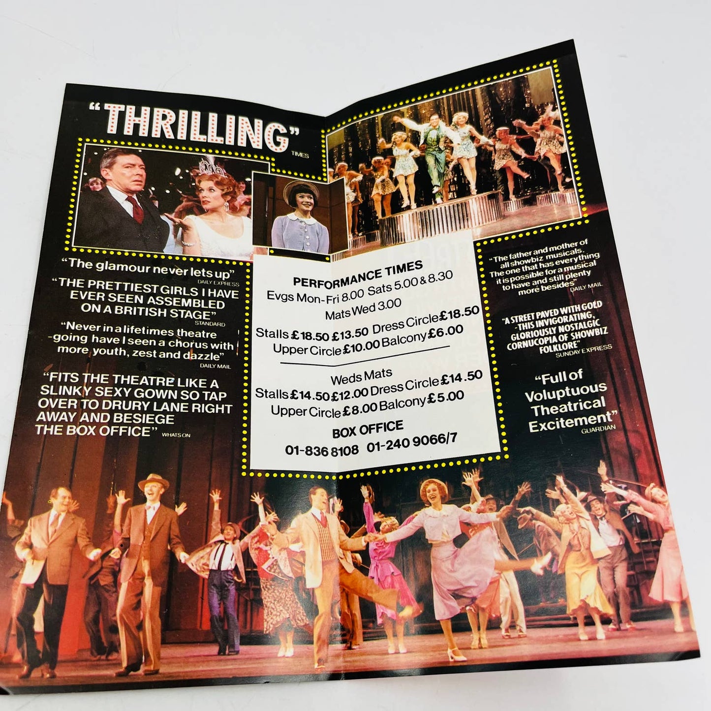 Vintage Theatre Royal Drury Lane Playbill 42nd STREET & Brochure C5