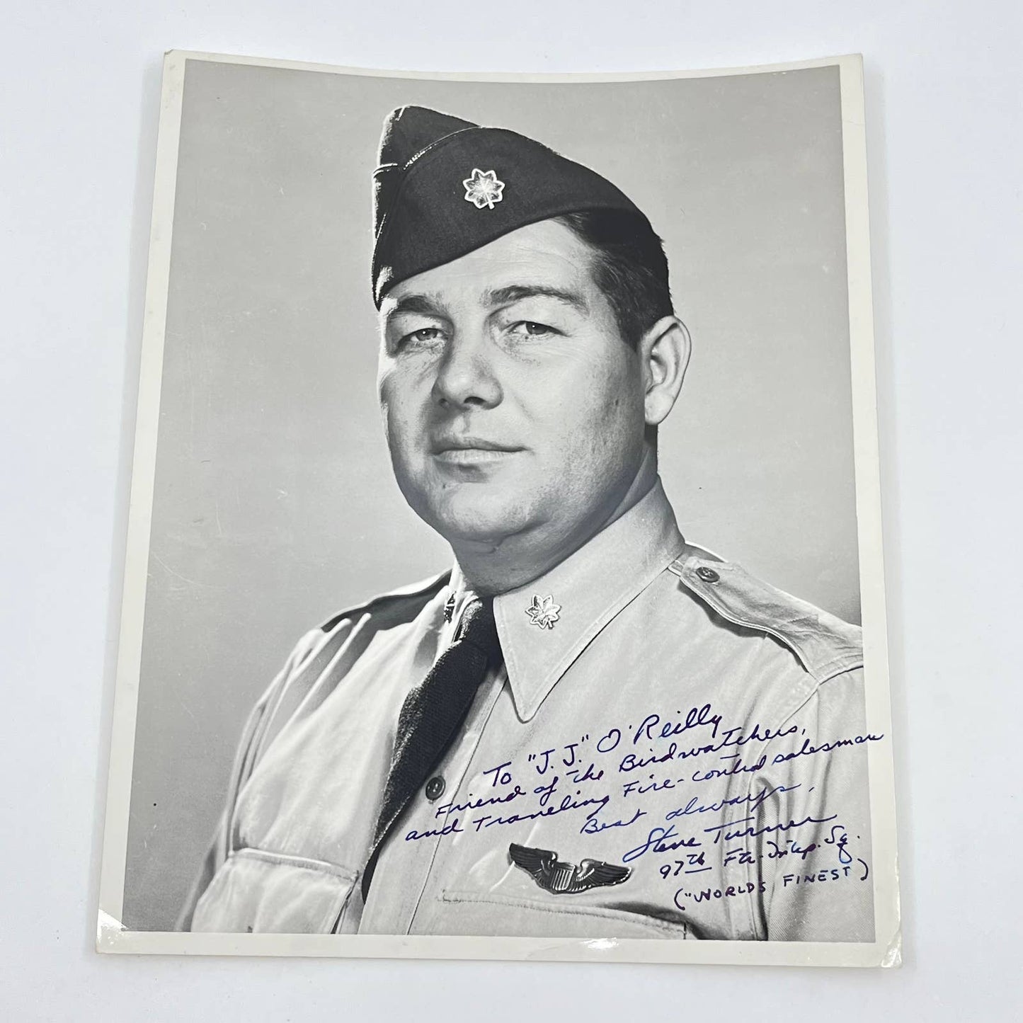 1950s Signed Aviation Photo Steve Turner Air Force 97th Ftr Sq 8x10” AB2