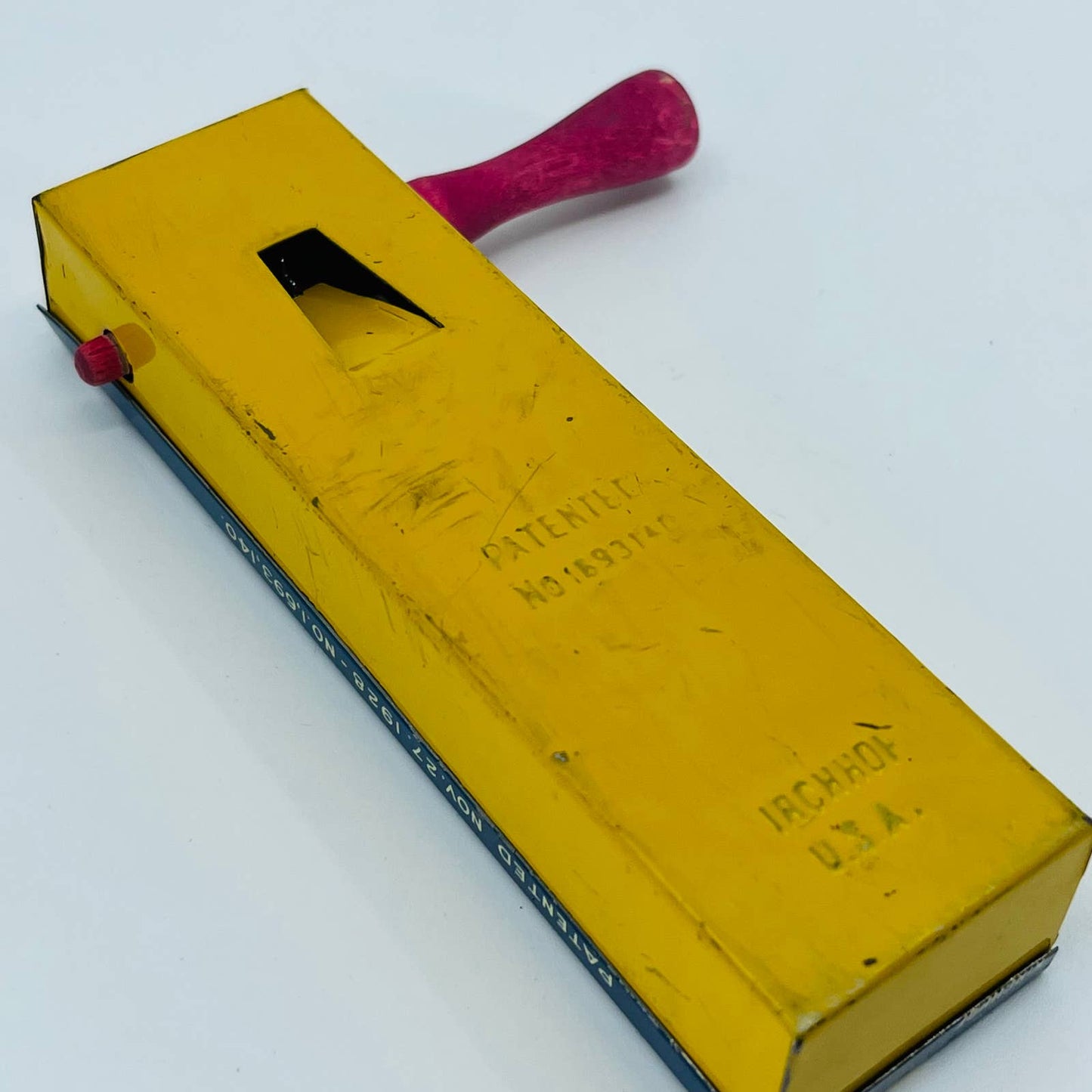 Kirchhof Litho Tin Ratchet Noisemaker Flapper and Jester 1928 4.5” New Years TB6