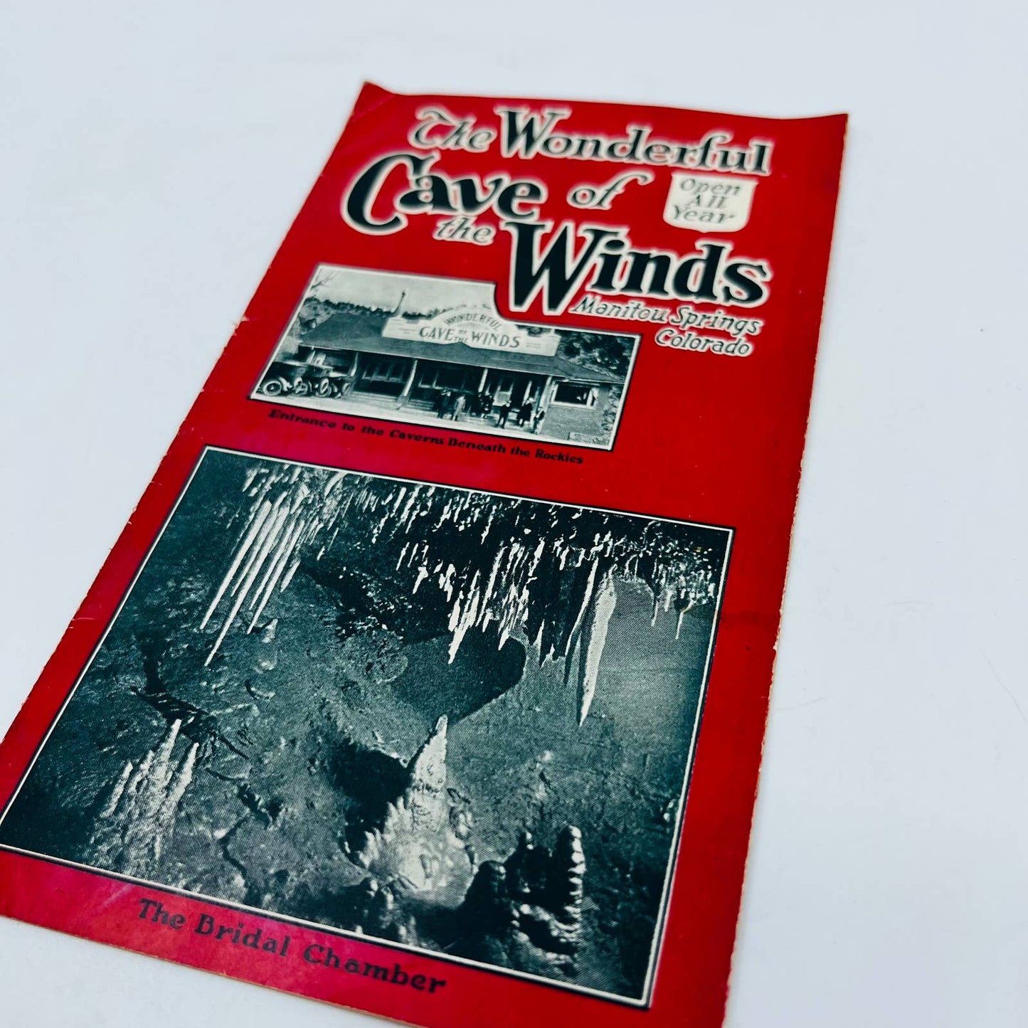 Vintage 1950s Manitou Colorado Cave of the Winds Brochure EA1-2