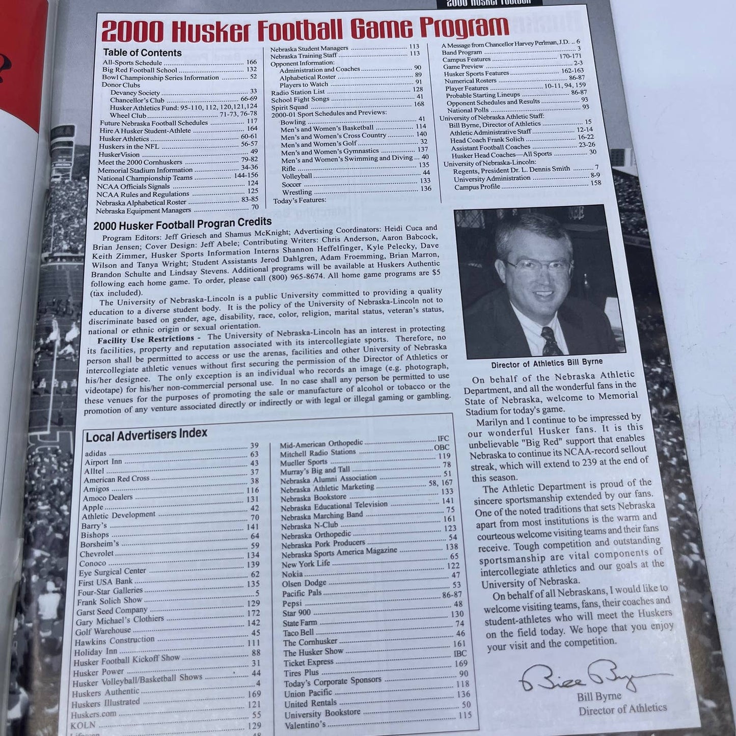 2000 Nebraska Cornhuskers vs. San Jose State College Football Program TH6