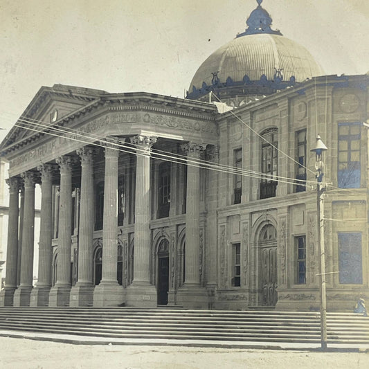 1903 Original Sepia Photograph Teatro de la Paz San Luis Potosi Mexico AC7