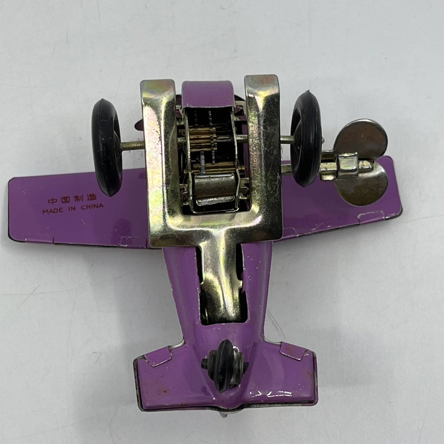 Vintage Wind-up Purple Training Plane WORKS 3.5” TD2
