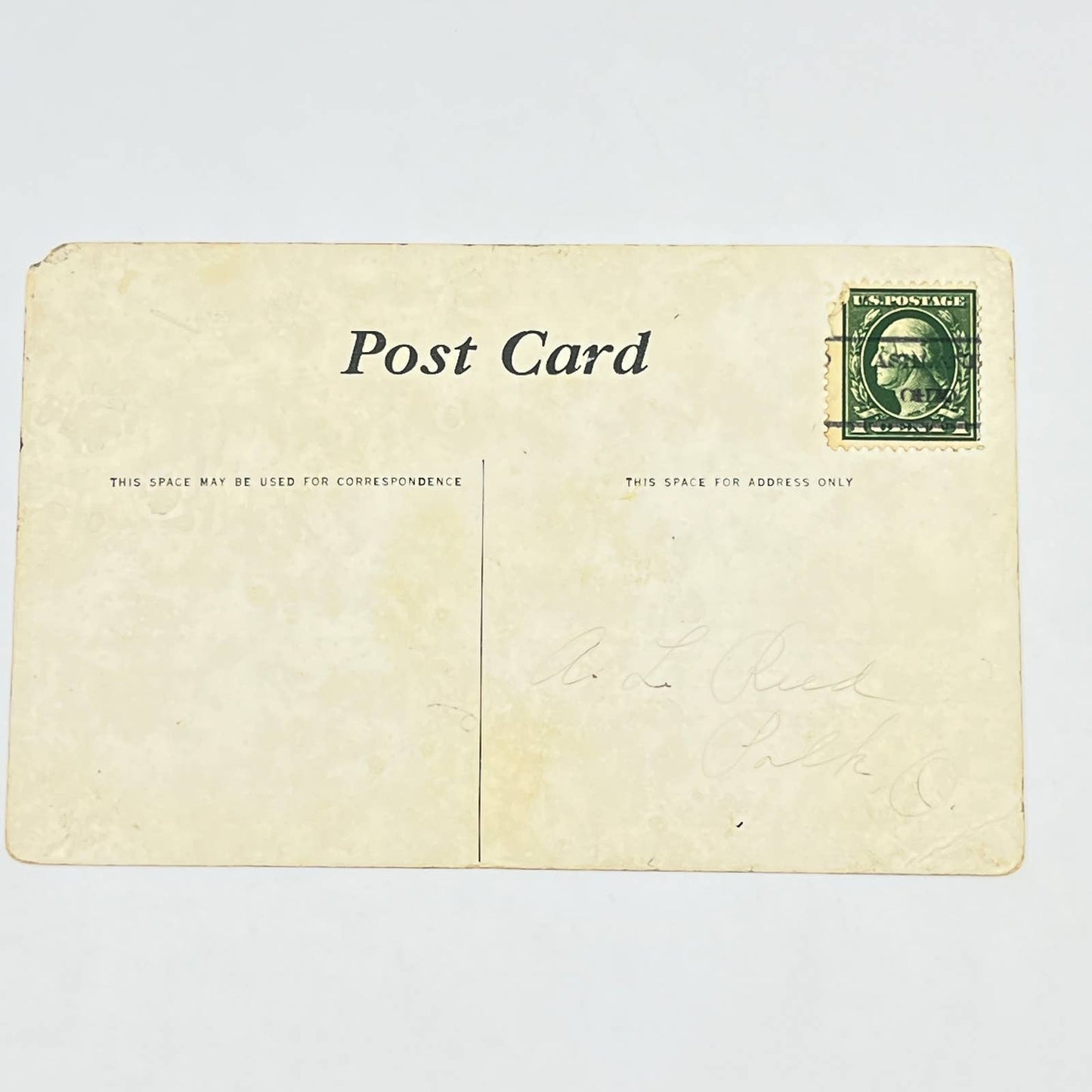 1913 Ashland Jeweler Frank B. Downs Trade Post Card Francis Scott Key Home AB6