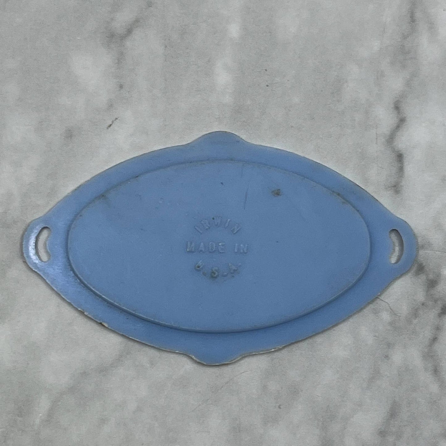 Vintage Irwin Miniature BLUE Plastic Serving Tray Platter Dollhouse Diorama SE7