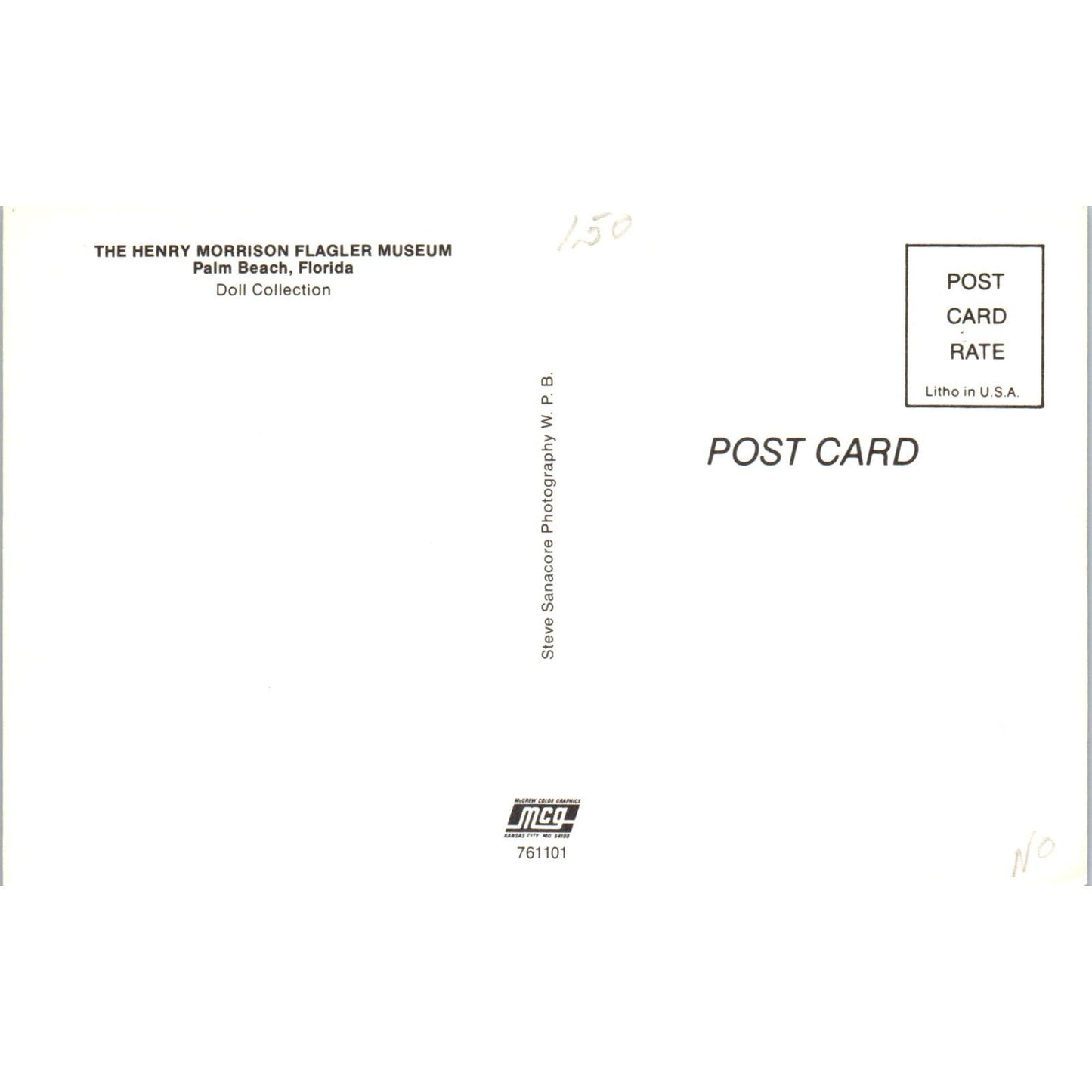 Doll Collection Henry Morrison Flagler Museum Palm Beach Original Postcard PB7