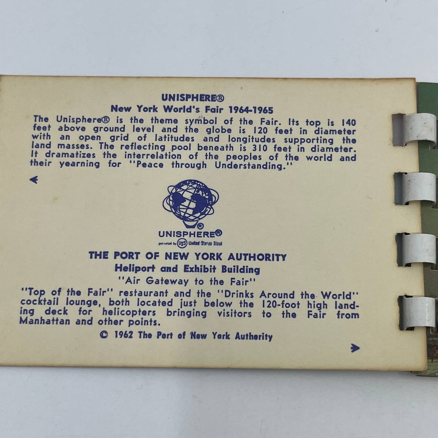 Vintage 1964-65 New York World's Fair Mini Photo Album Book The Monorail TG6
