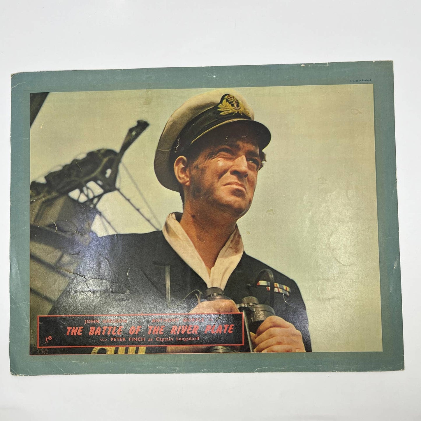 1957 The Battle of The River Plate Peter Finch John Gregson UK Lobby Card 2 FL4