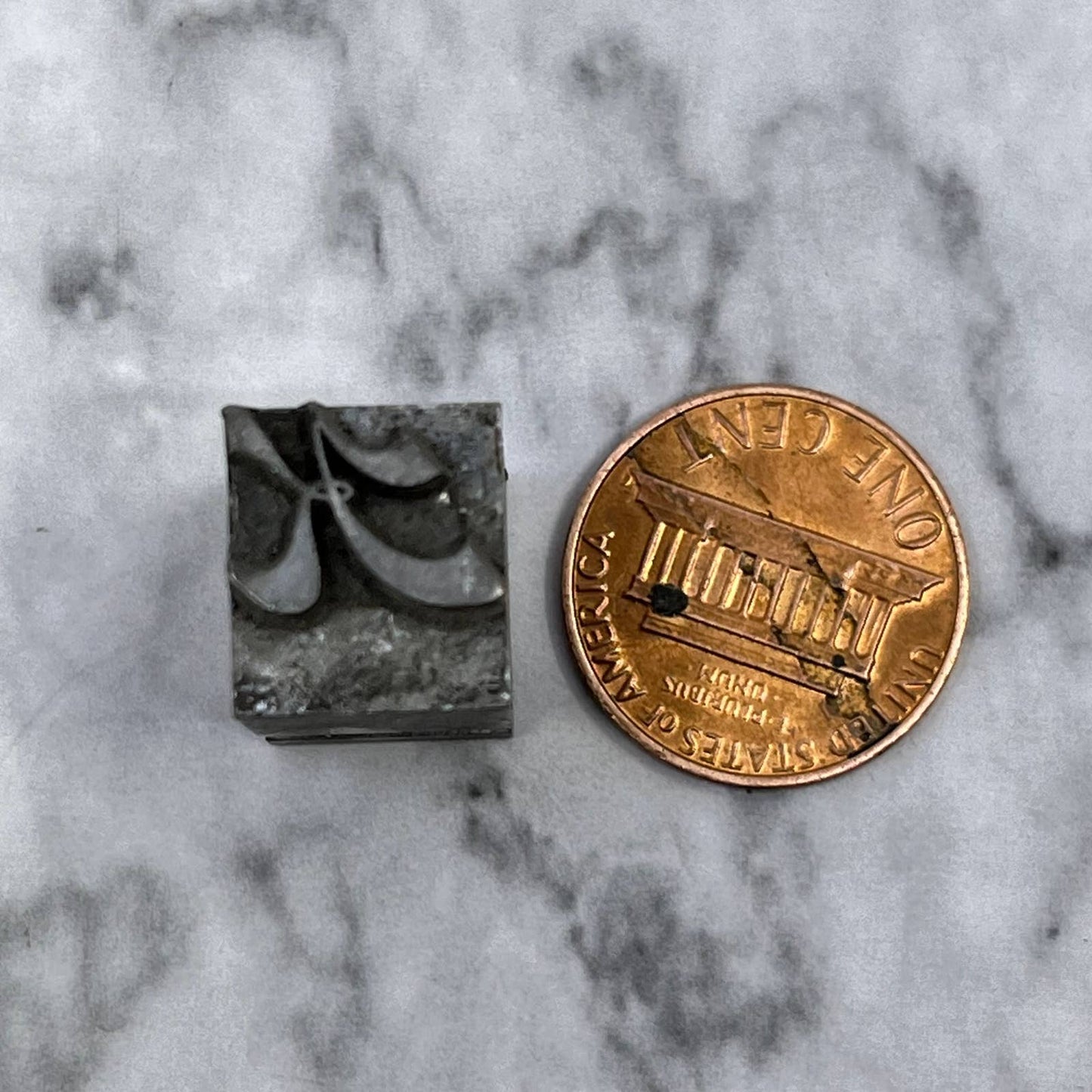 Vintage Printing Letterpress Printers Block Plate Fancy “K” Monogram Logo SE819
