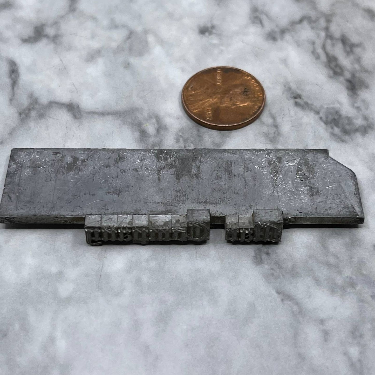 Vintage Printing Letterpress Printers Block Plate Mar Company TJ59