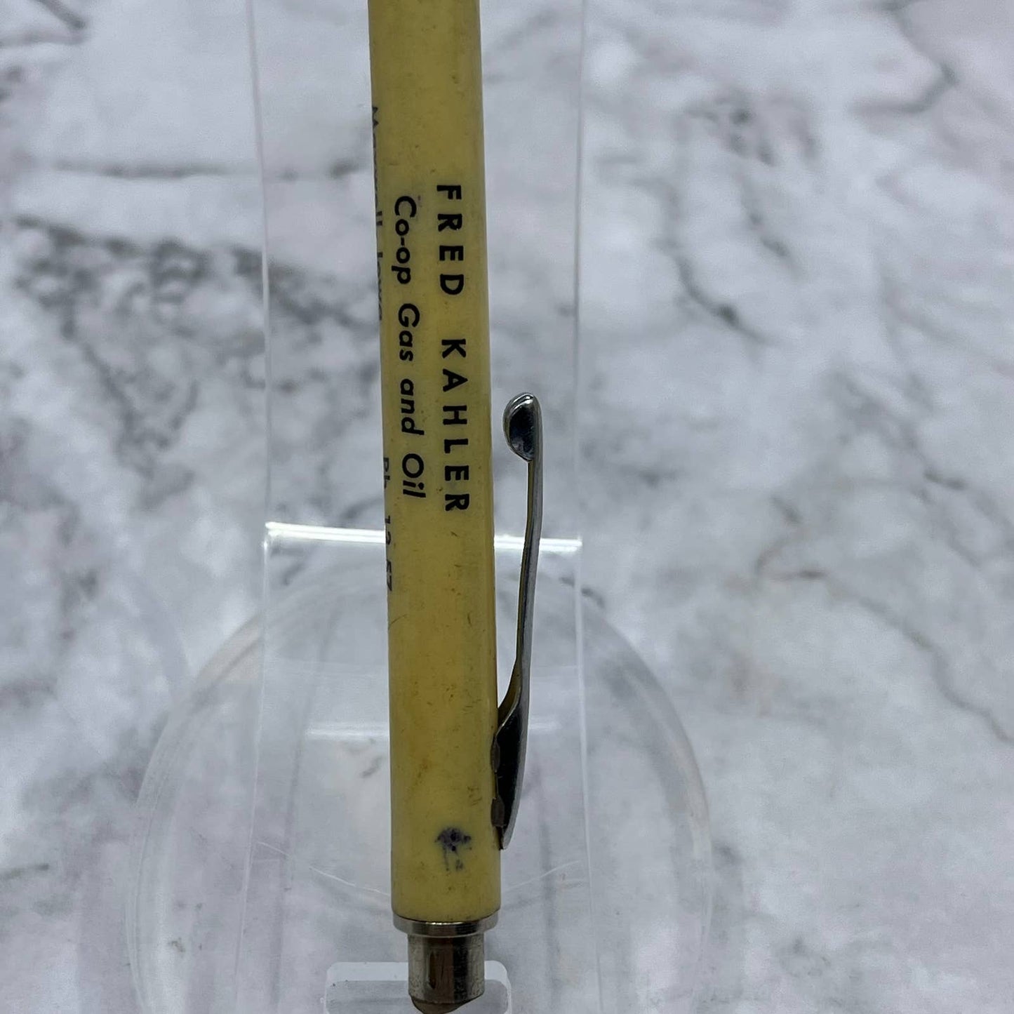 Vintage Mechanical Pencil Fred Kahler Co-op Gas & Oil Maxwell Iowa SE7