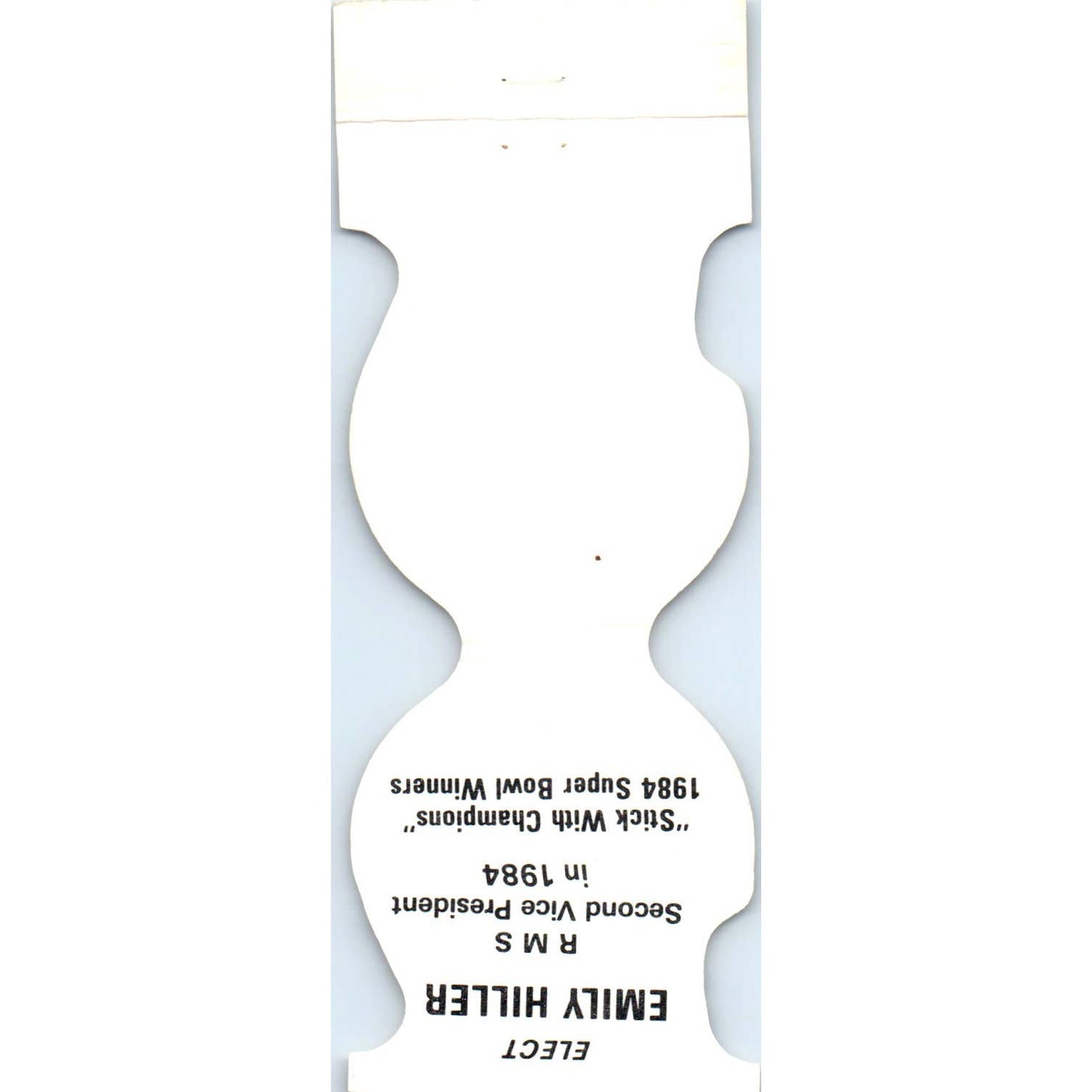 1984 Los Angeles Raiders NFL Vote Emily Hiller Matchbook Cover SA1-M4