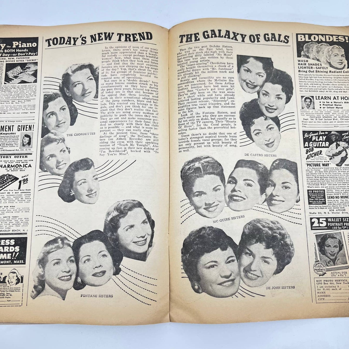 APRIL 1955 SONG HITS music magazine DINAH SHORE TF3
