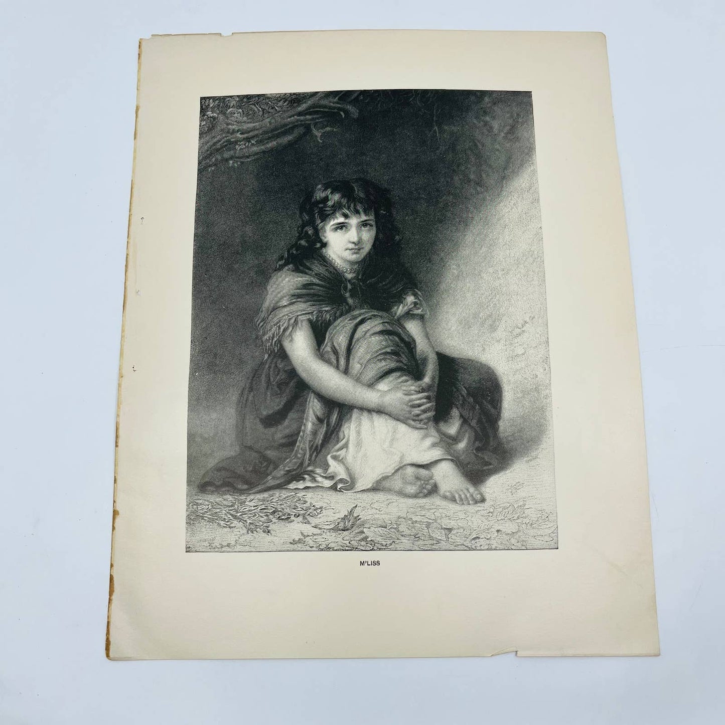 1880s Victorian Art Print Engraving Brett Harte M’LISS Edward Long