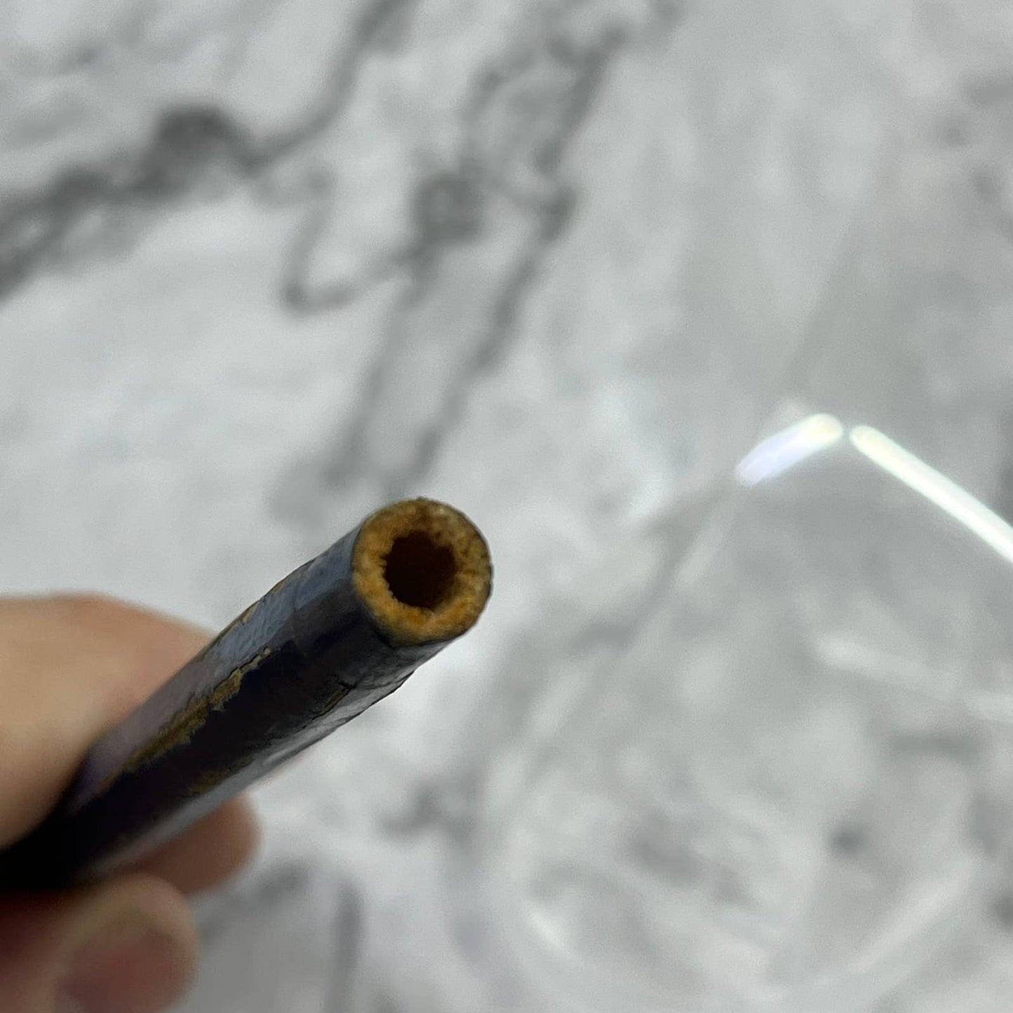 Early Wooden Mechanical Pencil Blue Paint SA2
