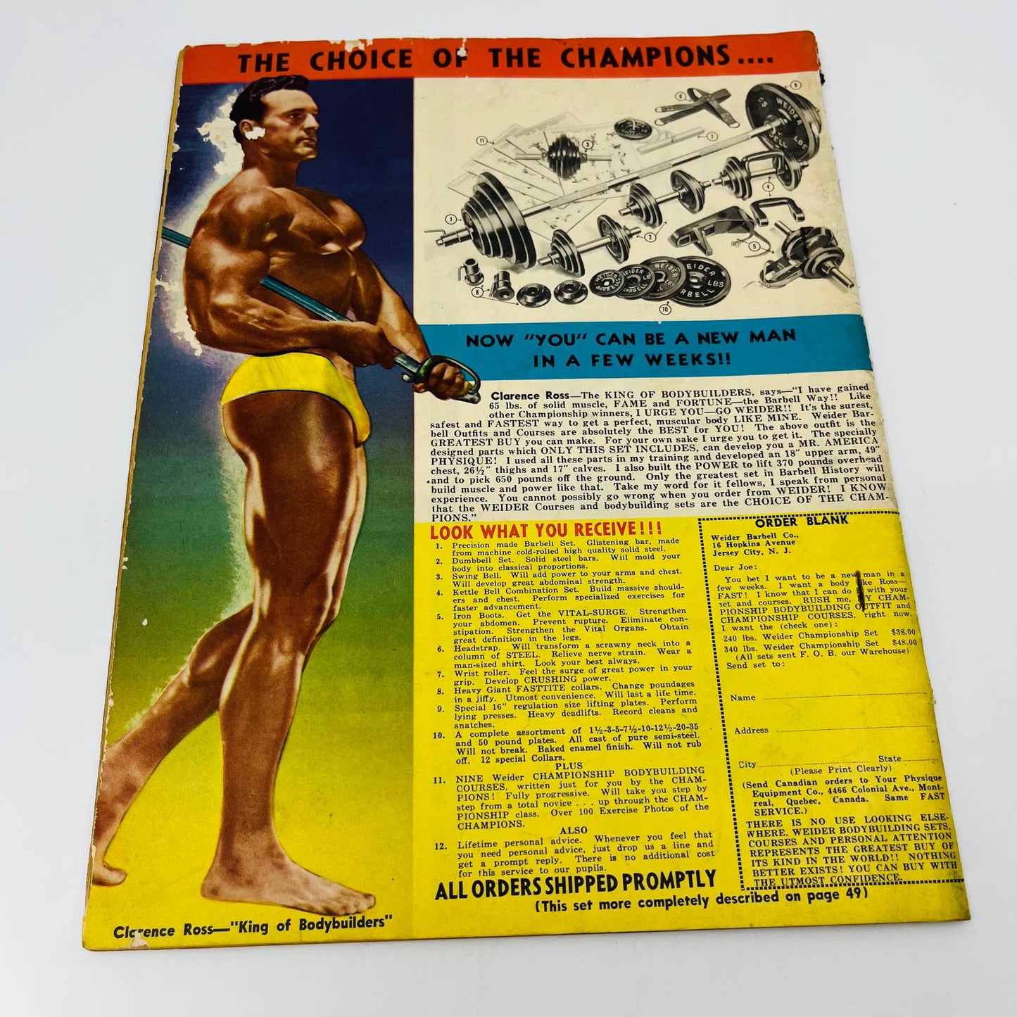 MUSCLE POWER January 1950 Body Building Magazine Norman Marks Mr. California BA2