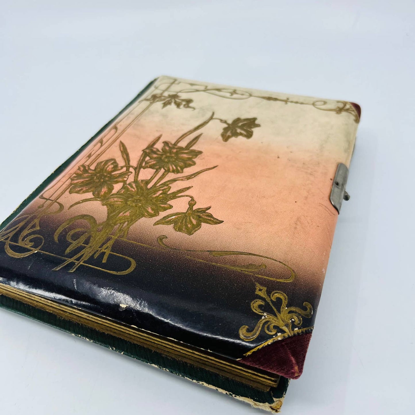 1880s Victorian Photo Album Filled With Photos of Infants Babies 8.5 x 6.5” TD2