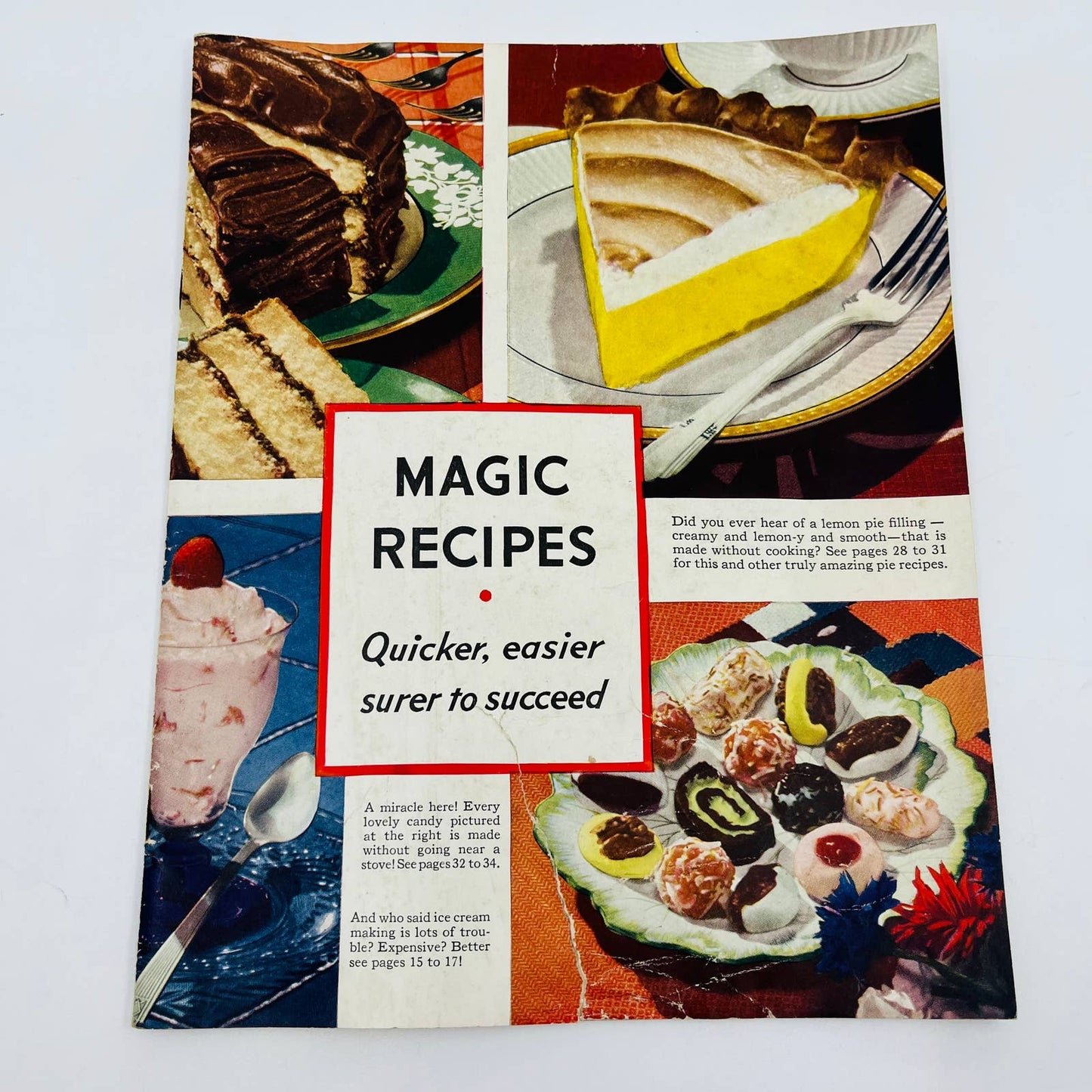 1936 Magic Recipes Quicker, Easier Surer to Succeed Cookbook TD7