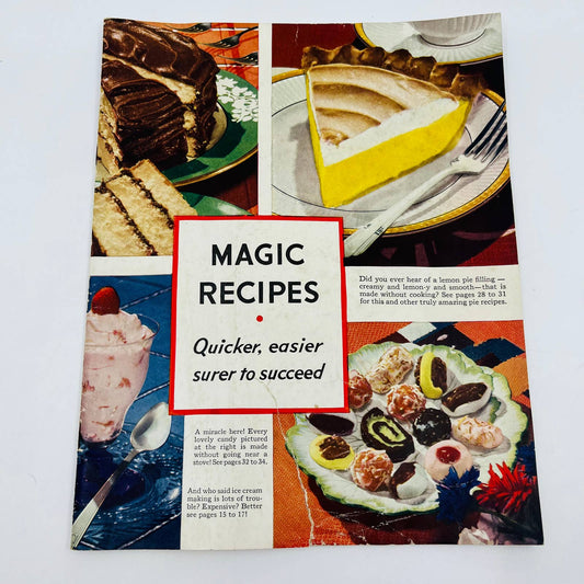 1936 Magic Recipes Quicker, Easier Surer to Succeed Cookbook TD7