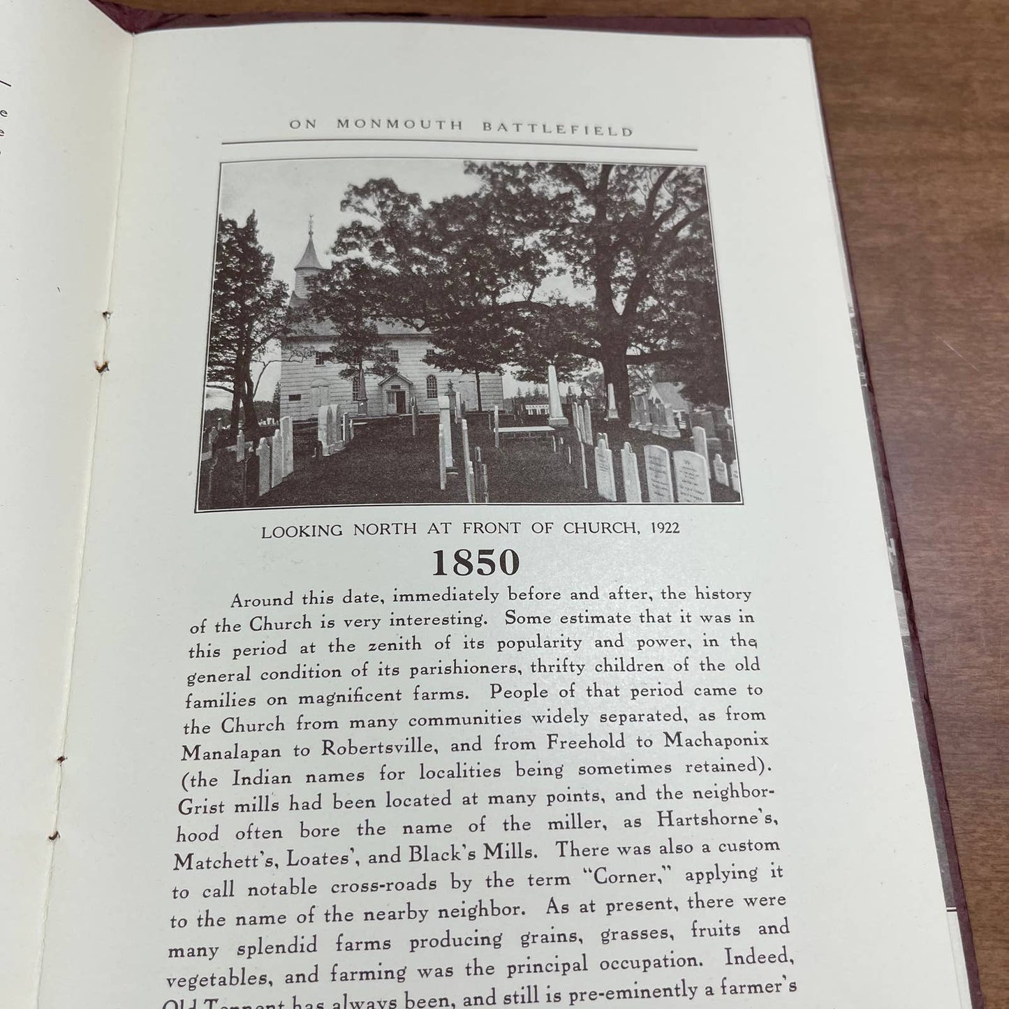 1922 A Brochure on Old Tennent Church Picture Book Monmouth New Jersey A7