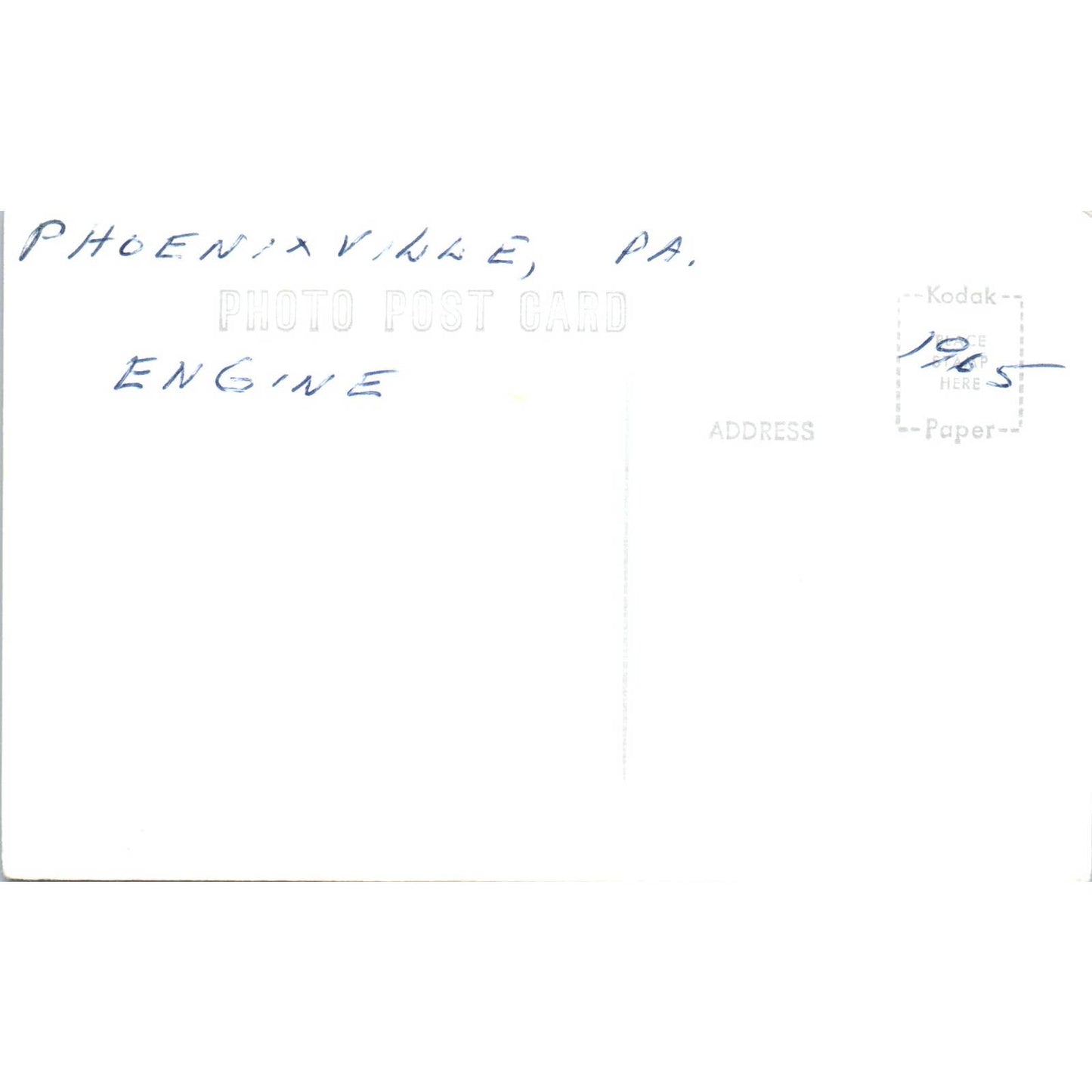 Antique Postcard RPPC Locomotive Train Engine Phoenixville PA SE8