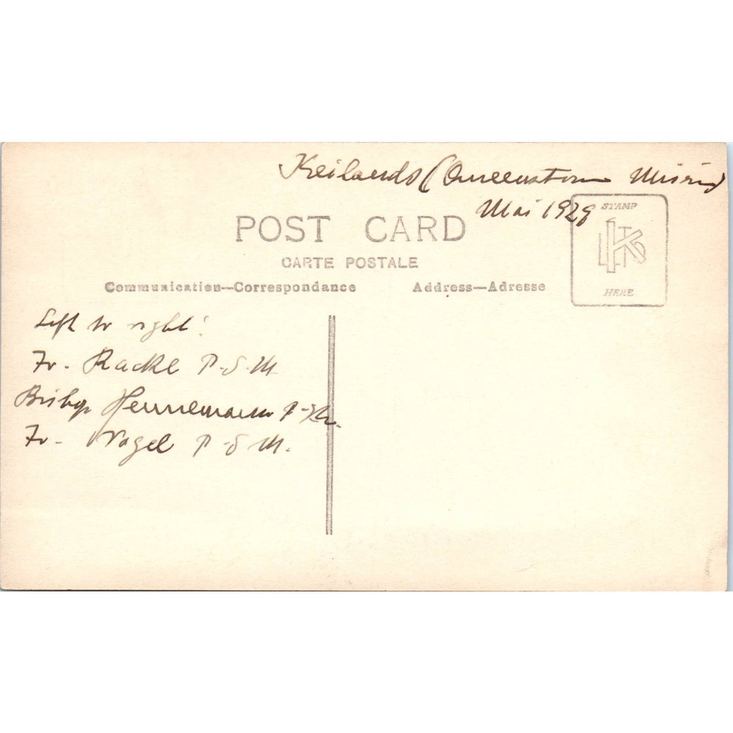 Antique Postcard RPPC 2 Priests and a Bishop on Horses Queenstown 1928 SE8