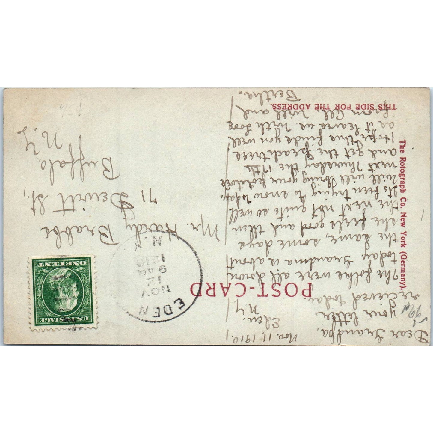 Sailboats in Harbor Eden New York 1910 Original Postcard TK1-P13