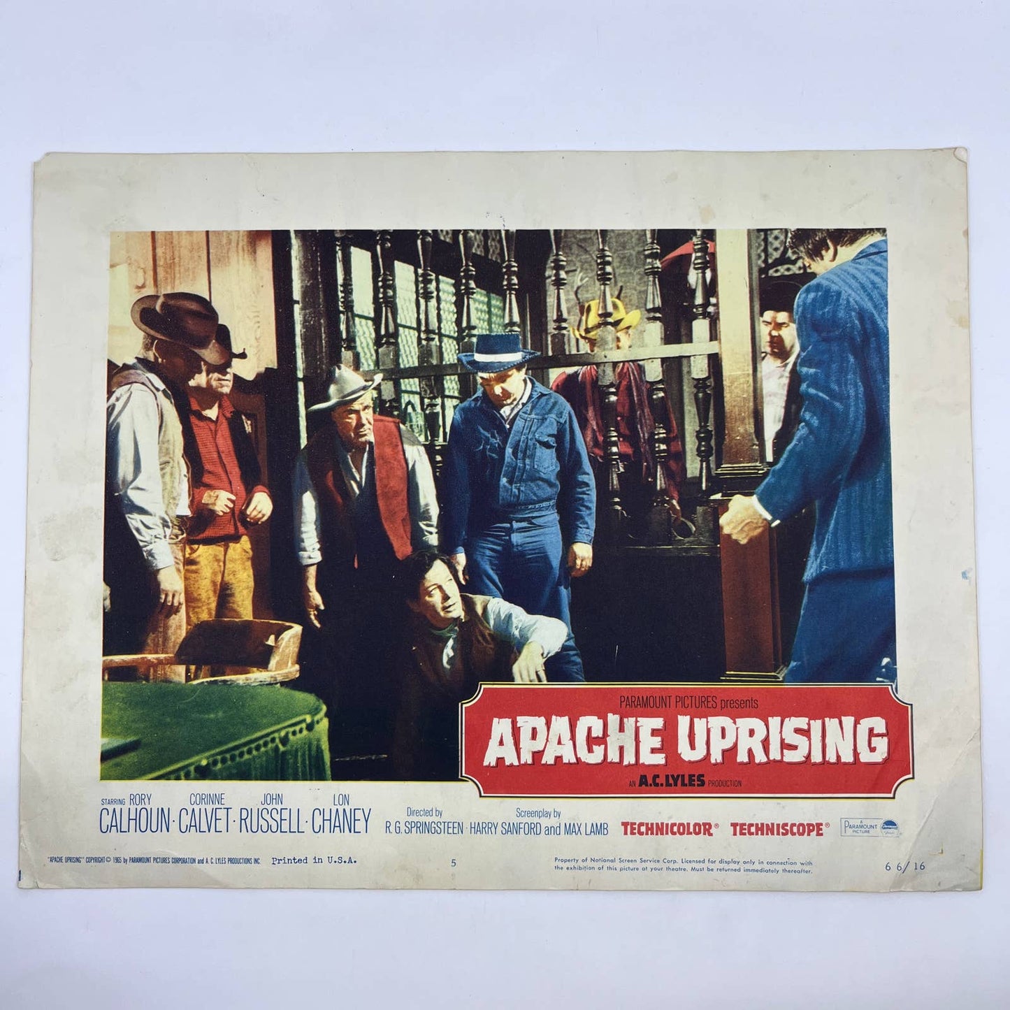 Rory Calhoun Ge. Chandler Robert H. Harris Apache Uprising Lobby Card 5 FL5