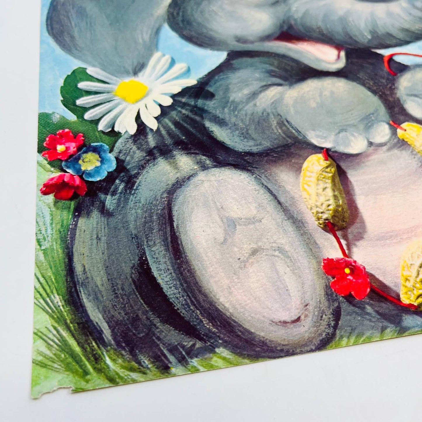 1968 Original Kitsch Baby Elephant Print COLONIAL STUDIOS 11x14 FL2