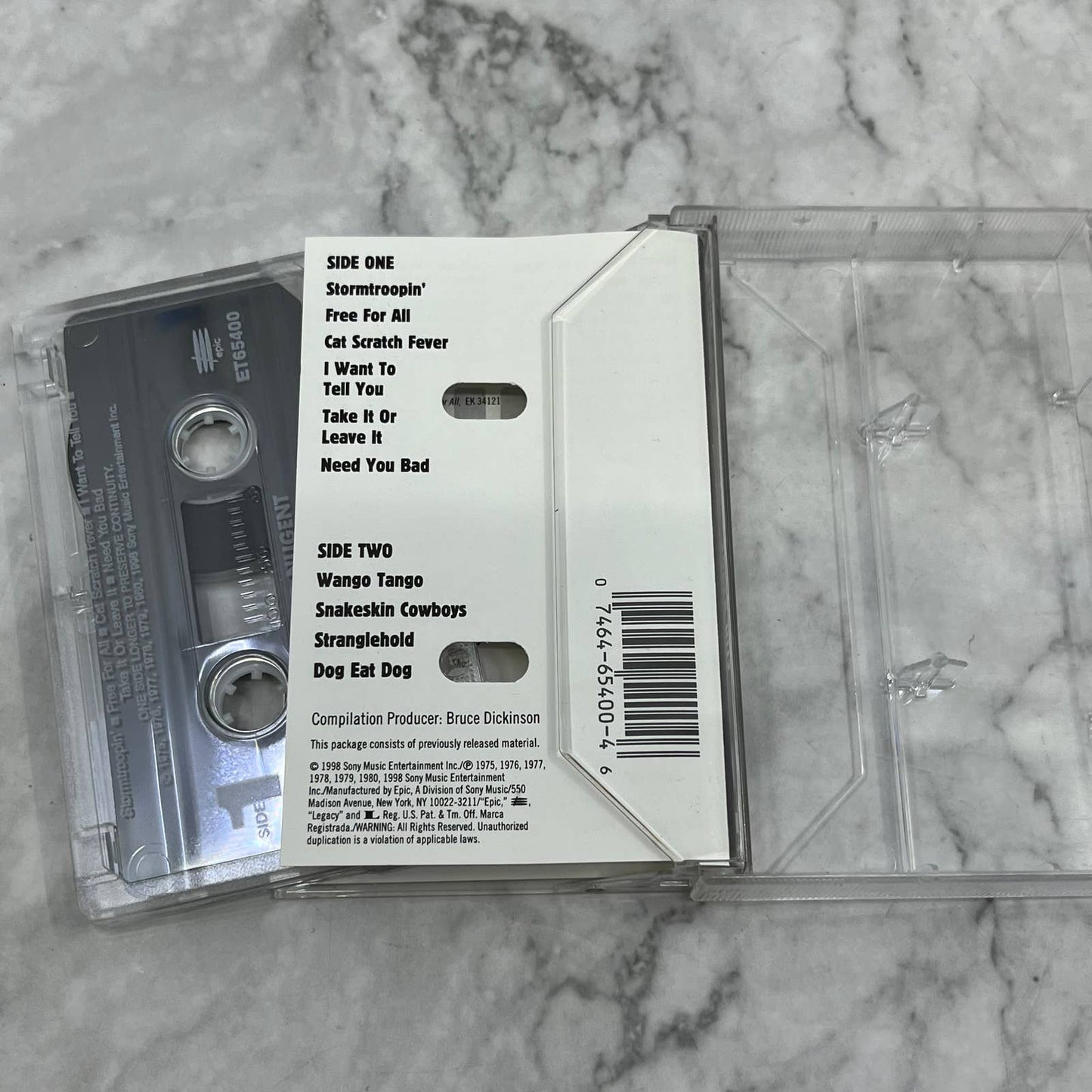 Ted Nugent Super Hits Cat Scratch Fever Wango Tango Cassette Tape TB7-17
