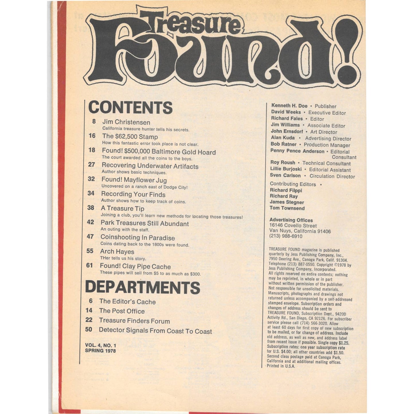 Treasure Found! Magazine - Treasure Hunting Metal Detecting Spring 1978 M3