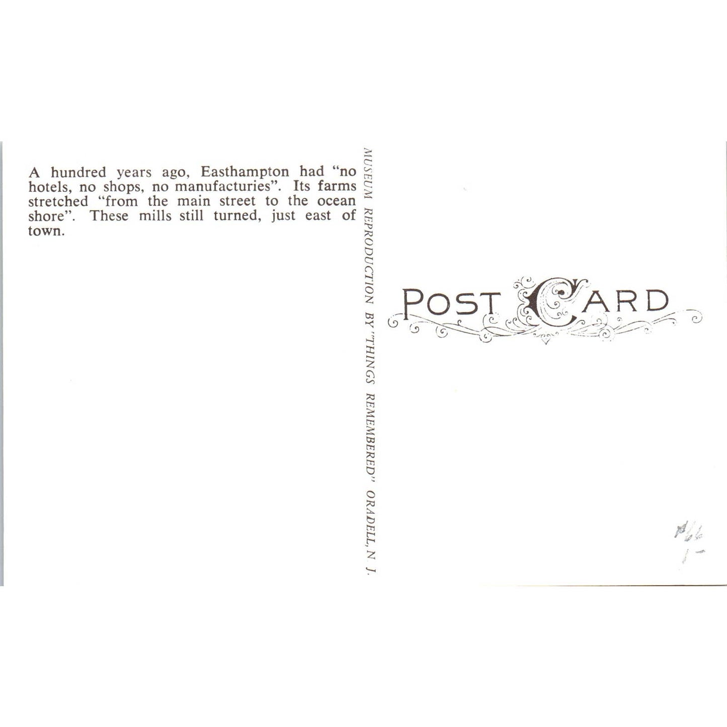 Easthampton Grist Mills 1870 Original Postcard TK1-P13