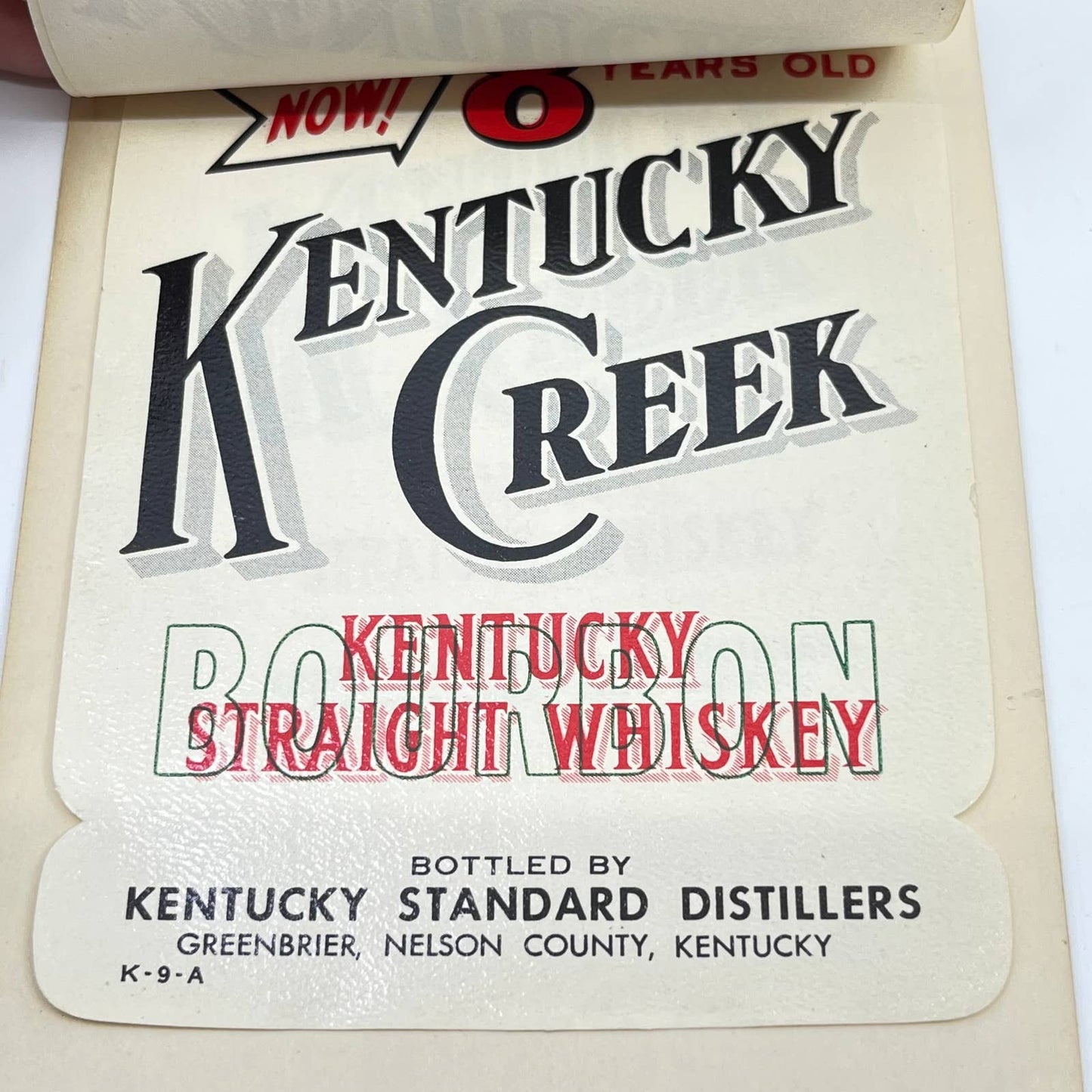 Kentucky Creek Bourbon Whiskey Label Set of 5 Double Springs Greenbrier KY